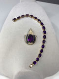 14K Gold & Amethyst Statement Jewelry - thumbnail 1 of 12