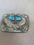Flying Eagle Metal & Turquoise Buckles and Bolo - thumbnail 7 of 10