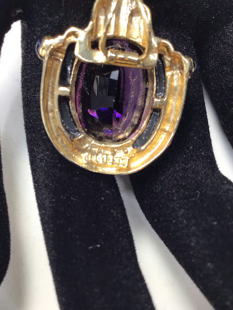 14K Gold & Amethyst Statement Jewelry - image 4 of 12