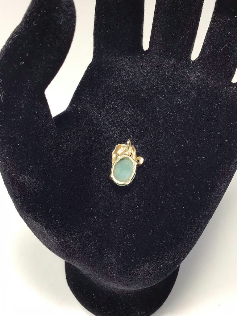 14K Gold & Serpentine Jewelry - image 3 of 16