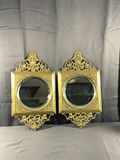 Antique Heavy Brass Wall Mirrors - thumbnail 1 of 5
