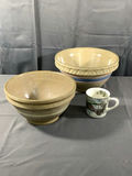 Antique Mixing Bowls & Mug - thumbnail 1 of 10