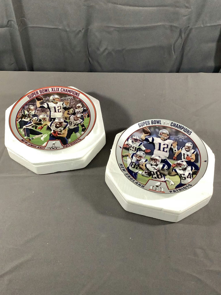 Danbury Mint- Patriots Super Bowl Plates - image 6 of 10