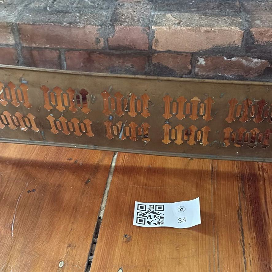 Antique Brass Fireplace Fender - image 14 of 15