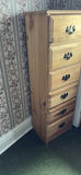 Tall 6 Drawer Wood Dresser - thumbnail 8 of 12