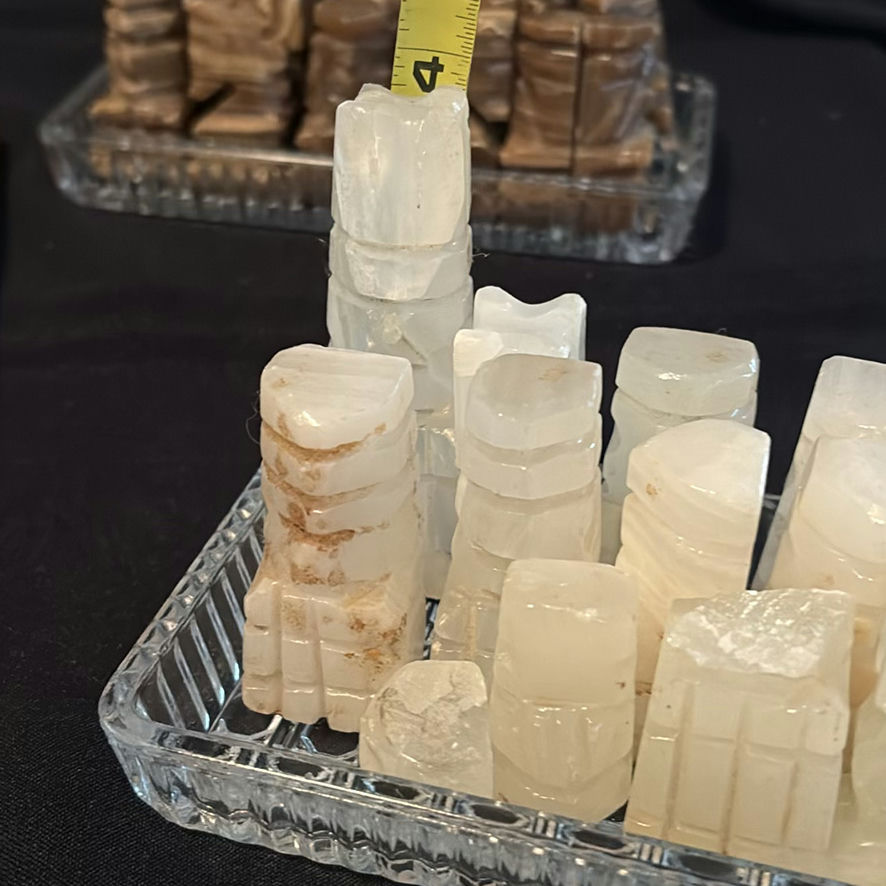 Mexican Brown & White Onyx Chess Set - image 9 of 13