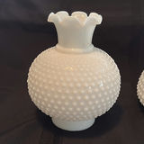 Hobnail White Milk Glass Lamp Globes - thumbnail 2 of 13