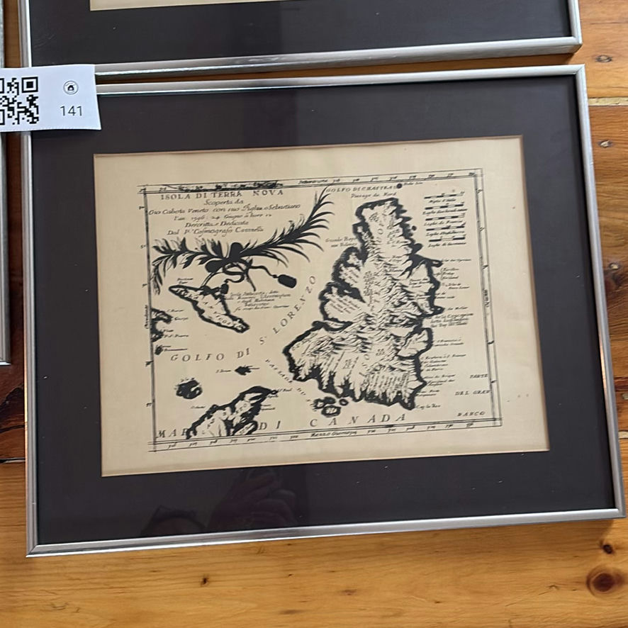 Set of Three Framed Reproduction Vintage Map Prints - image 7 of 13