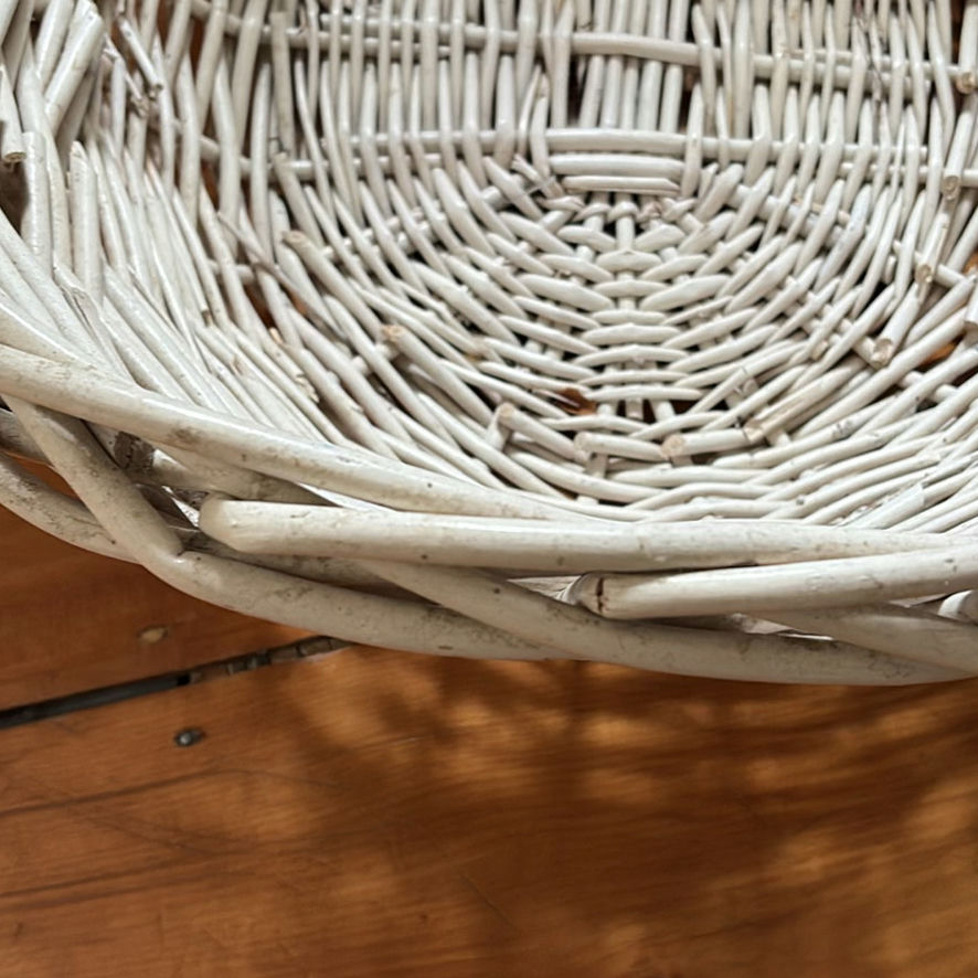 Large White Wicker Basket - image 7 of 7