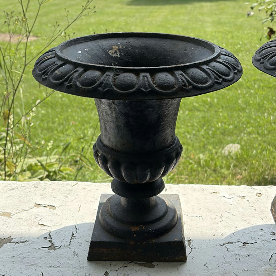 Pair Of Cast Iron Urn Planters - image 3 of 8