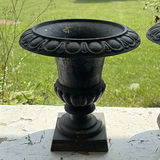Pair Of Cast Iron Urn Planters - thumbnail 3 of 8