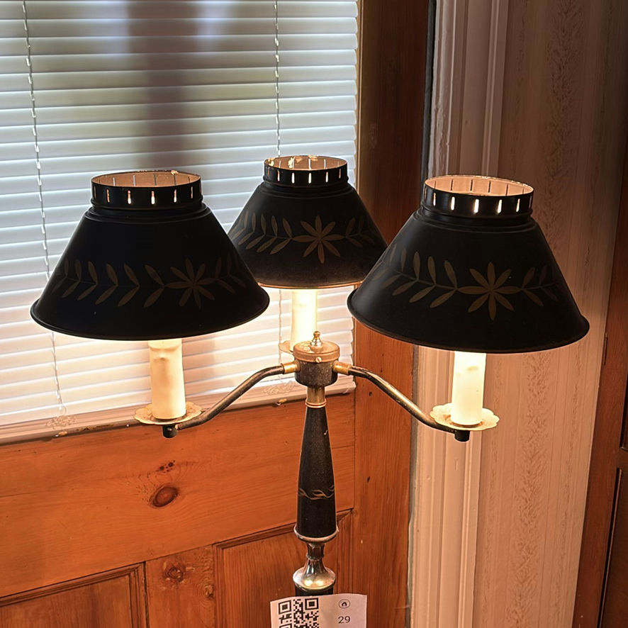 Vintage Toleware Floor Lamp - image 5 of 12