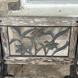 Two Cast Iron Bench Chairs - thumbnail 5 of 11