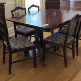 Mahogany Dining Set With 5 Chairs - thumbnail 1 of 15