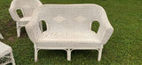 6-Piece White Whicker Outdoor Lounge Set - thumbnail 2 of 20