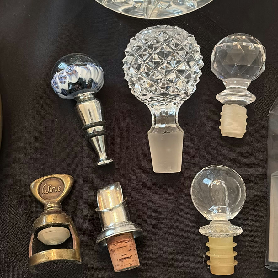 Crystal Ice Bucket and Wine Accessories - image 8 of 15