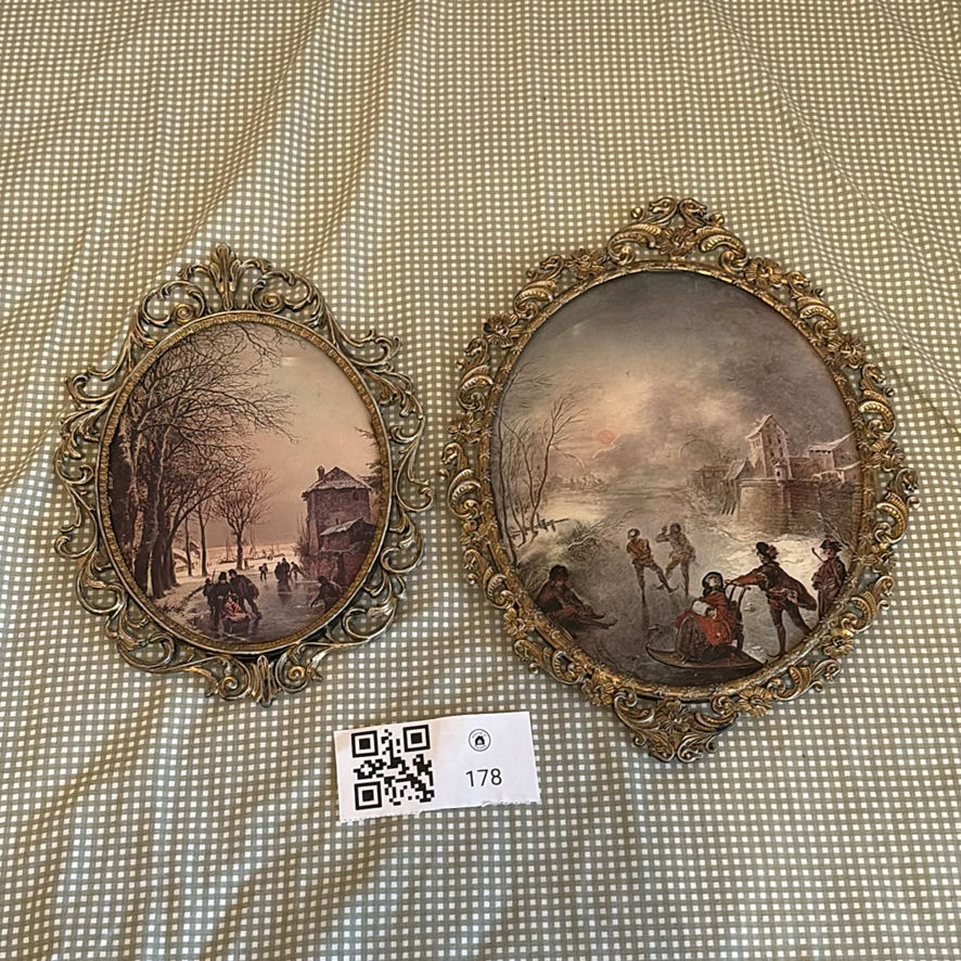 Ornate Metal Oval  Framed Art - image 1 of 11