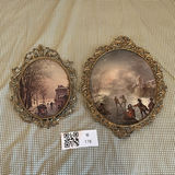 Ornate Metal Oval Framed Art - thumbnail 1 of 11