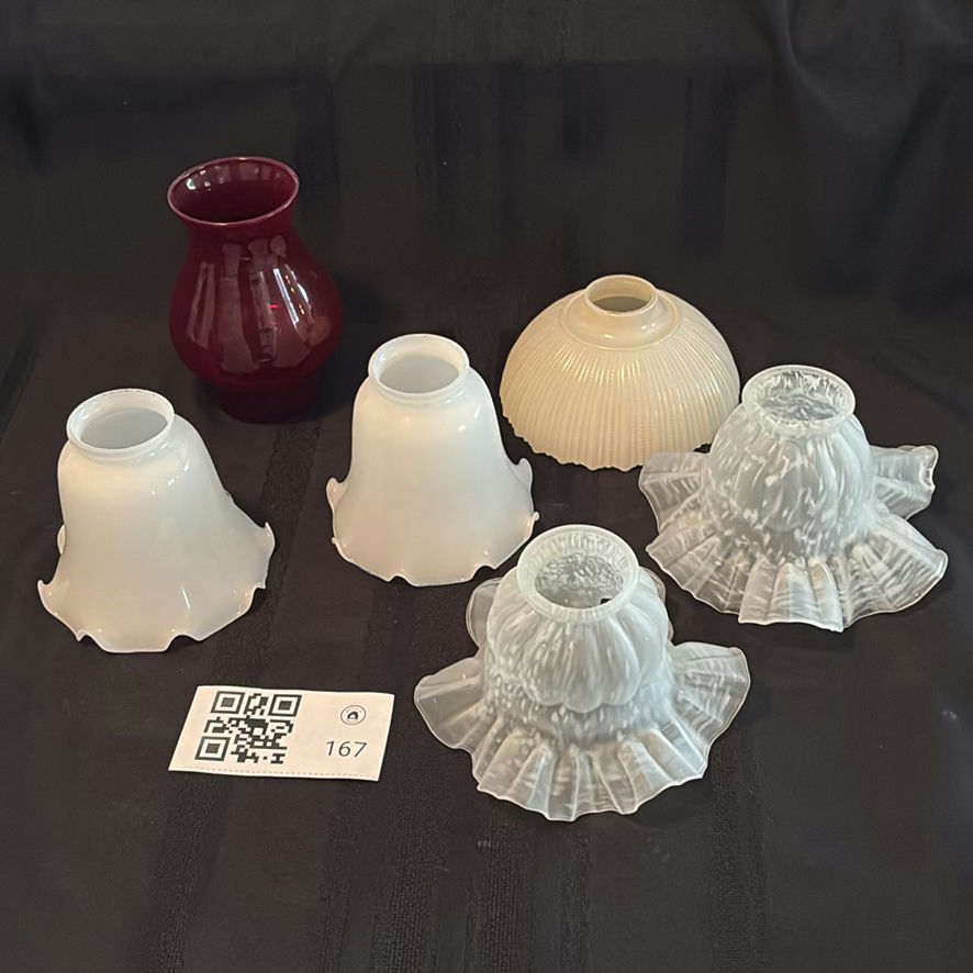 Collection of Vintage Glass Bell Shades - image 1 of 15