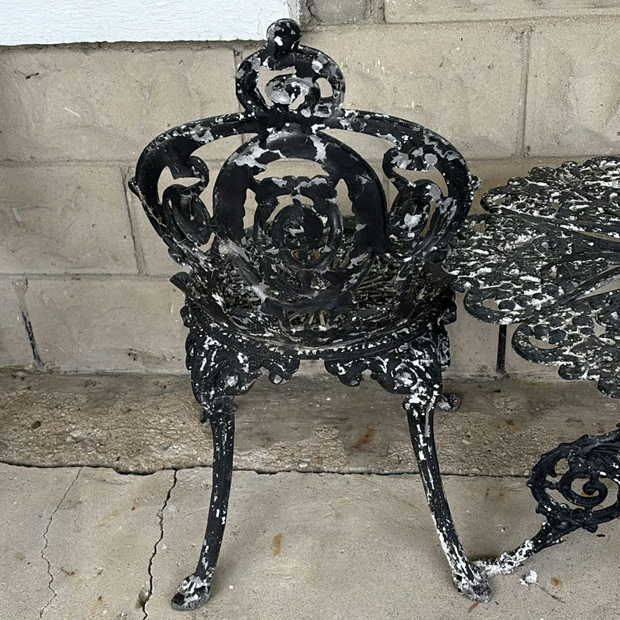 Weathered Cast Iron Bistro Set - image 12 of 13