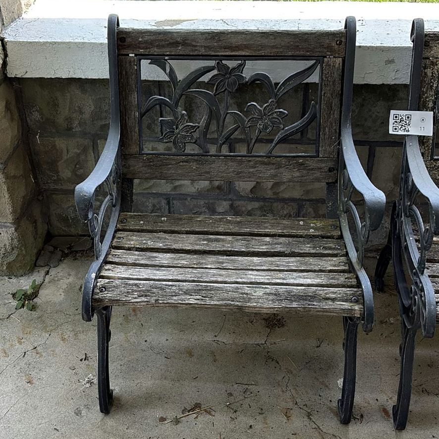 Two Cast Iron Bench Seats - image 2 of 9