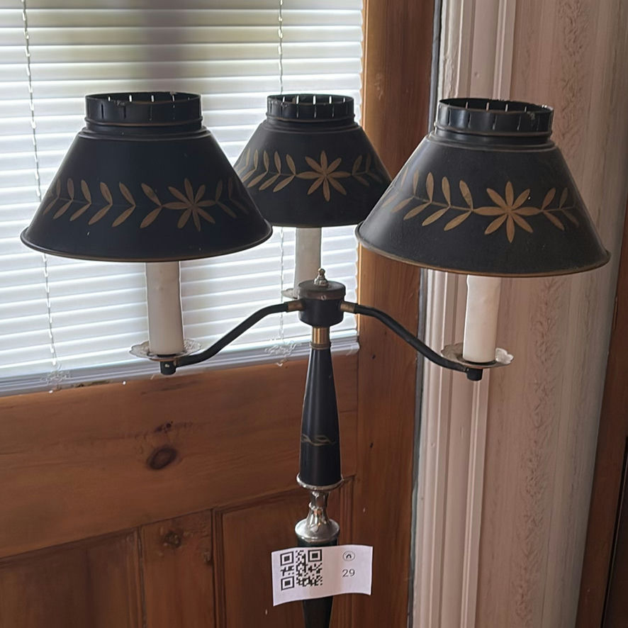 Vintage Toleware Floor Lamp - image 2 of 12