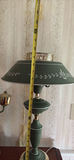 Green Tole Painted Metal Table Lamps - thumbnail 3 of 11