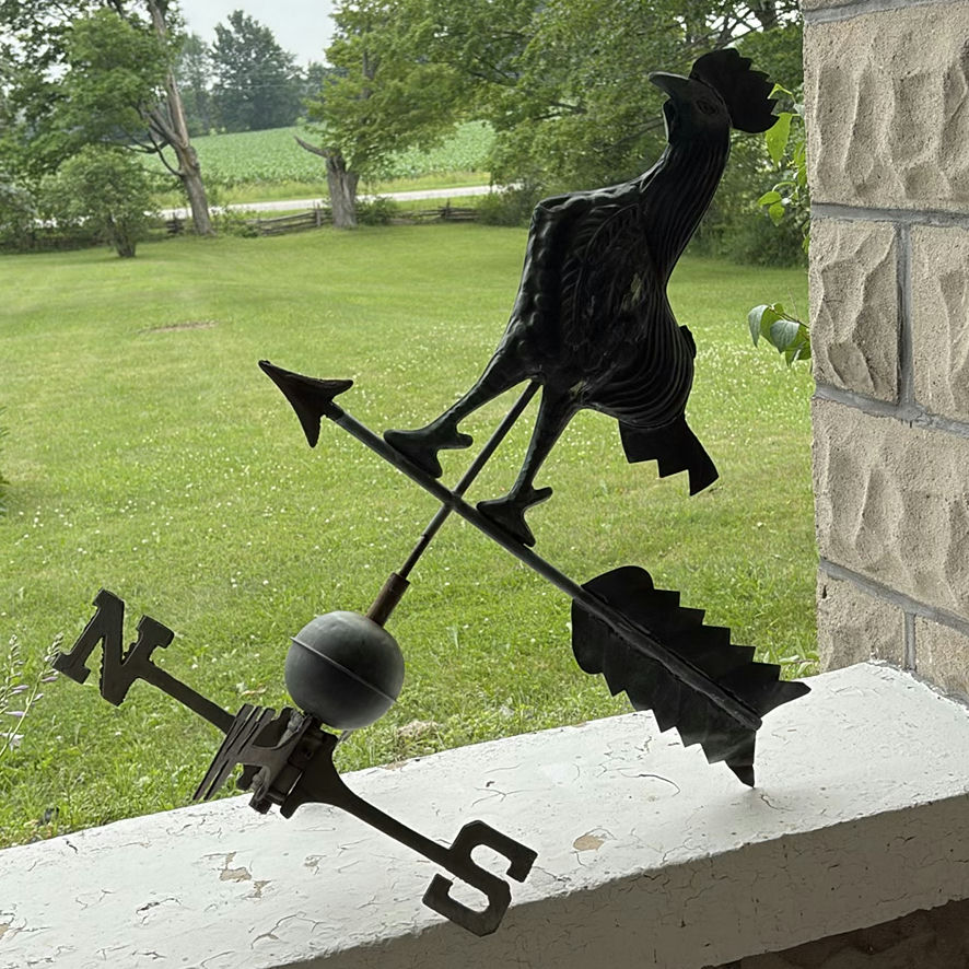Metal Rooster Weathervane and Metal Mesh Stand - image 12 of 14