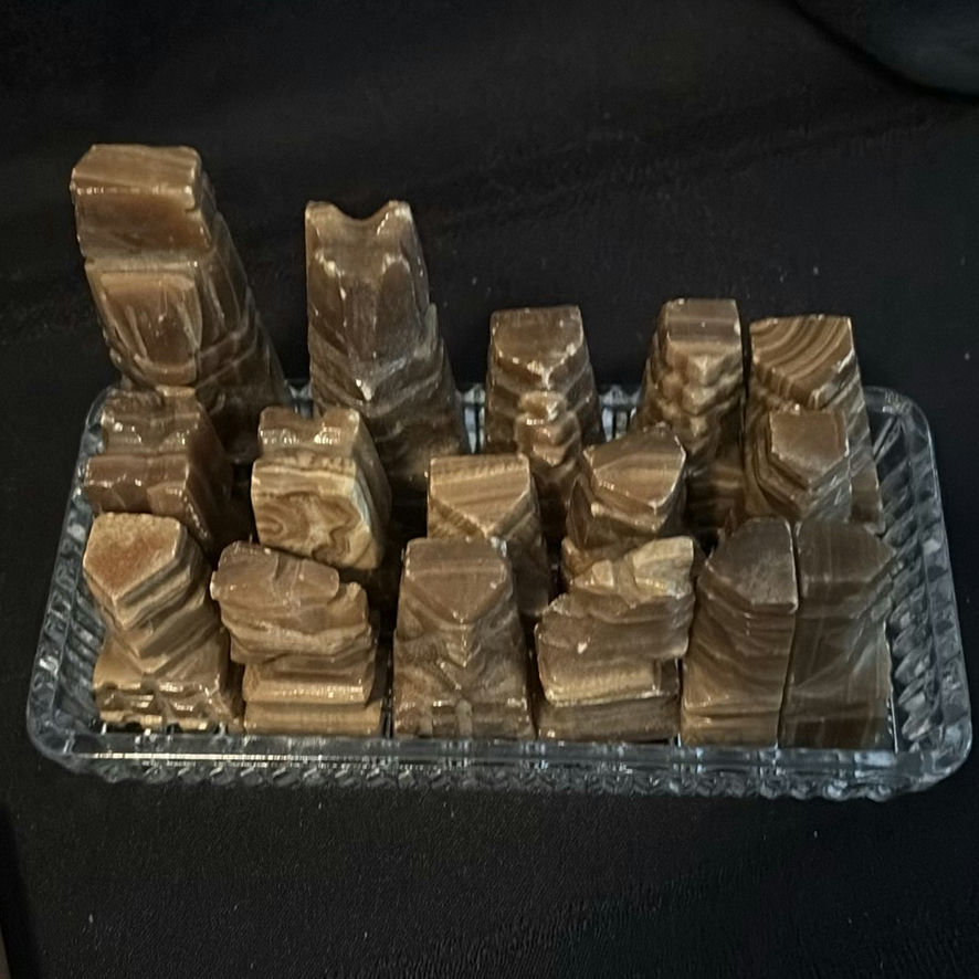 Mexican Brown & White Onyx Chess Set - image 6 of 13