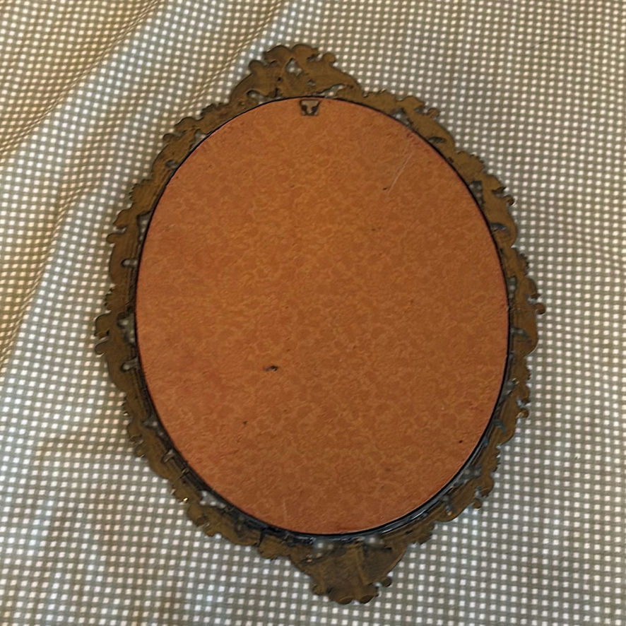 Ornate Metal Oval Framed Art - image 10 of 11