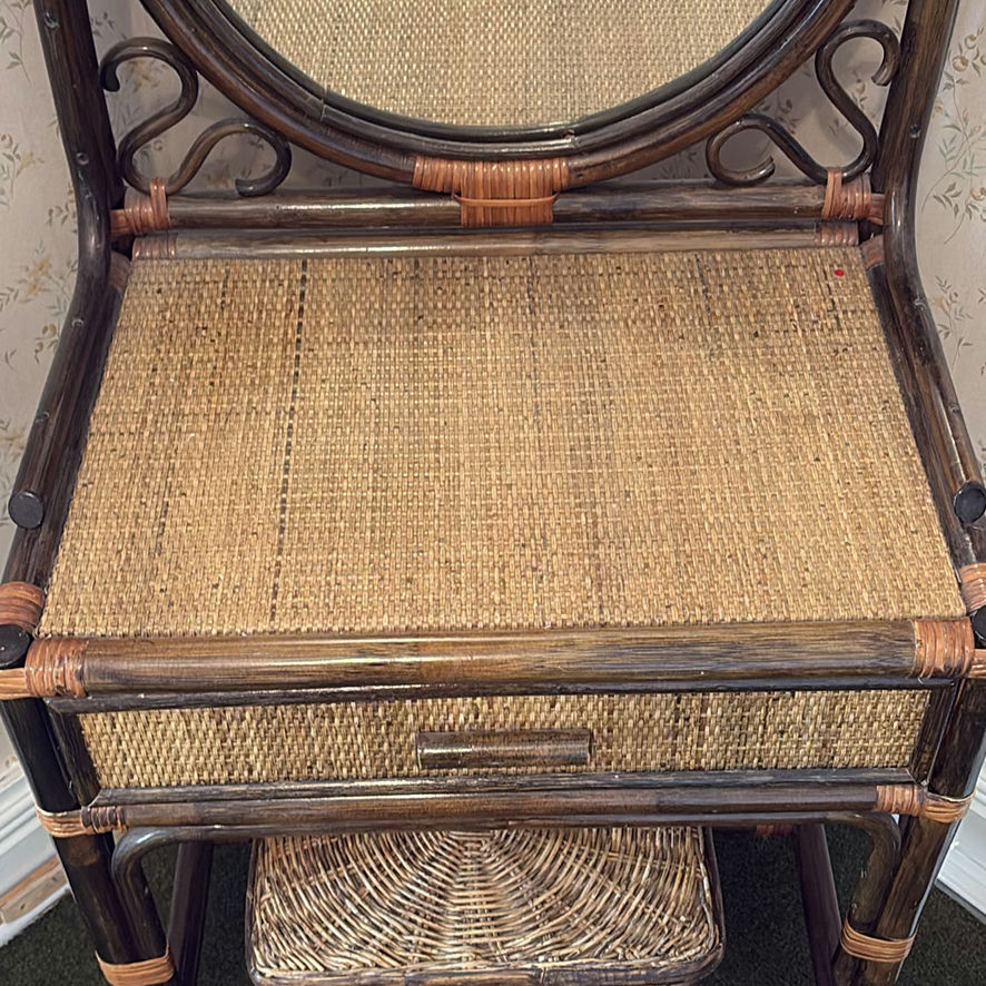 Bamboo & Rattan Vanity Set - image 4 of 11