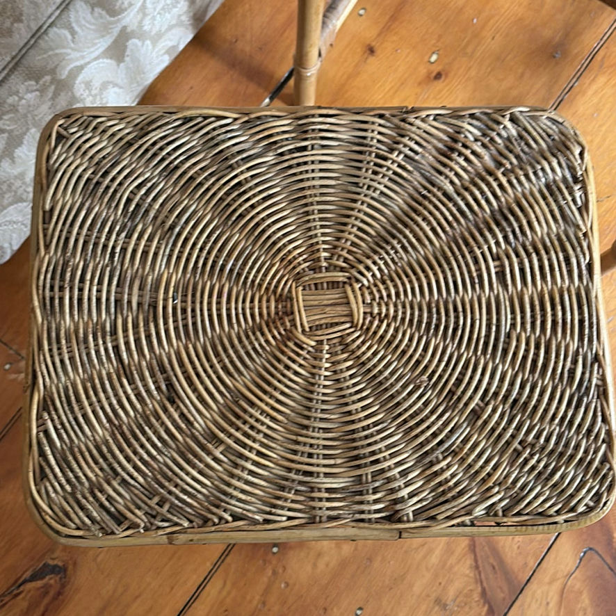Vintage Wicker & Bamboo Side Tables - image 4 of 12