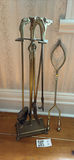Vintage Brass Fireplace Companion Set - thumbnail 1 of 9