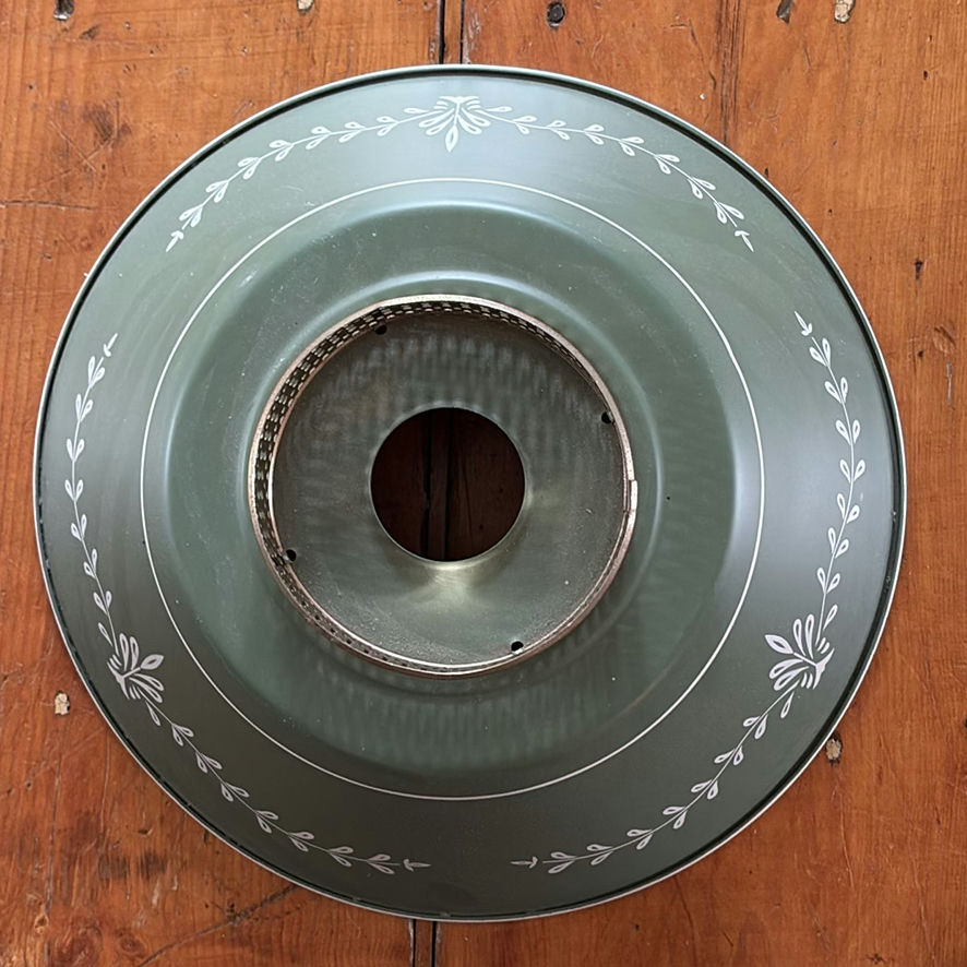 Green Tole Painted Metal Table Lamps - image 9 of 11
