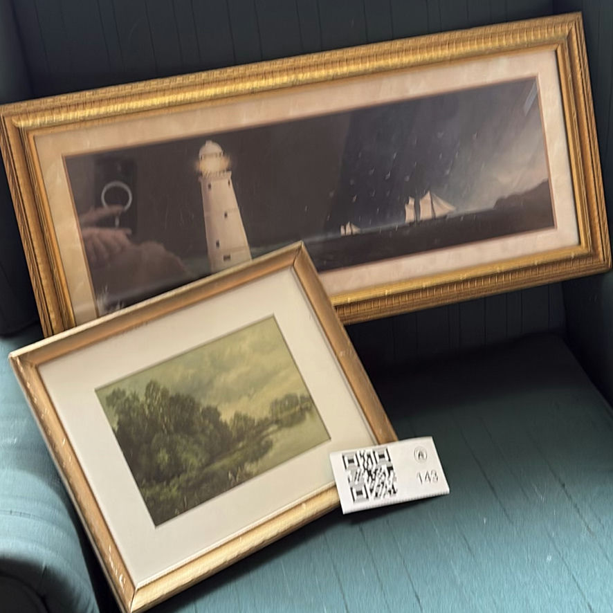 Two Framed Landscape and Lighthouse Prints - image 1 of 13