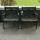 Two Cast Iron Bench Seats - thumbnail 1 of 9