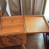 Wooden Sewing Basket and Knitting Supplies - thumbnail 5 of 10