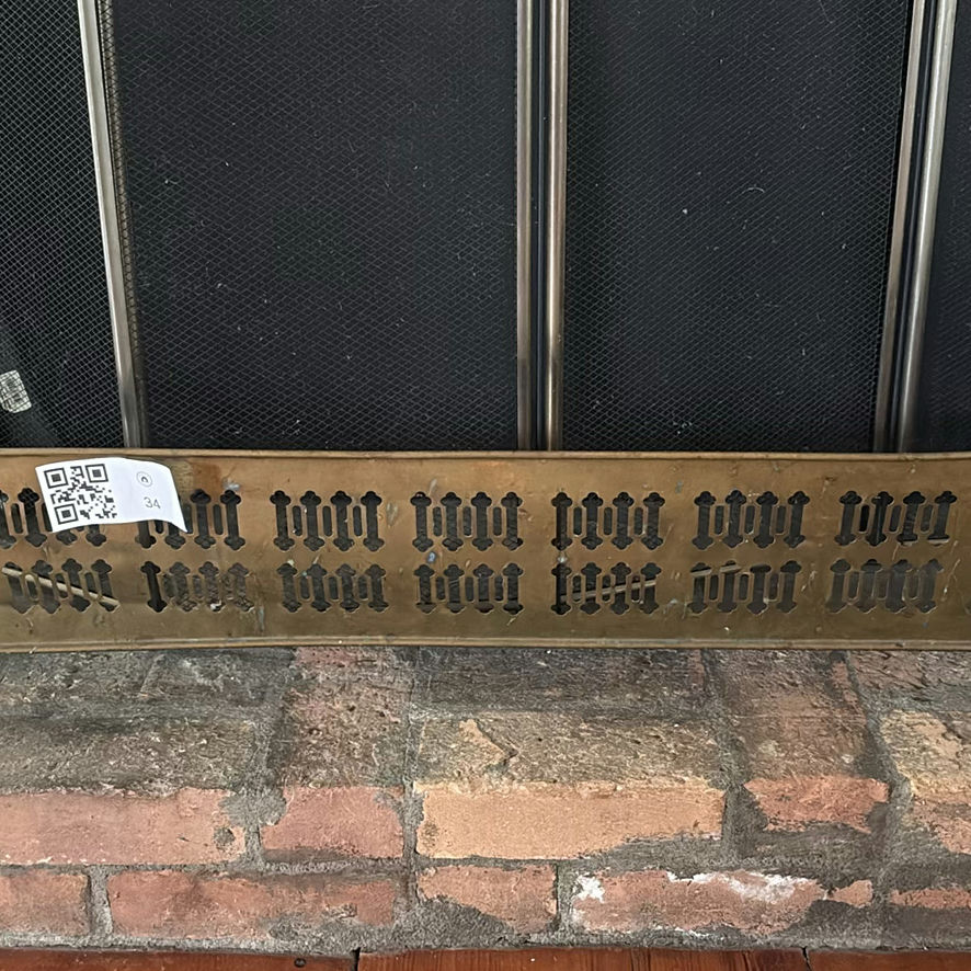 Antique Brass Fireplace Fender - image 2 of 15