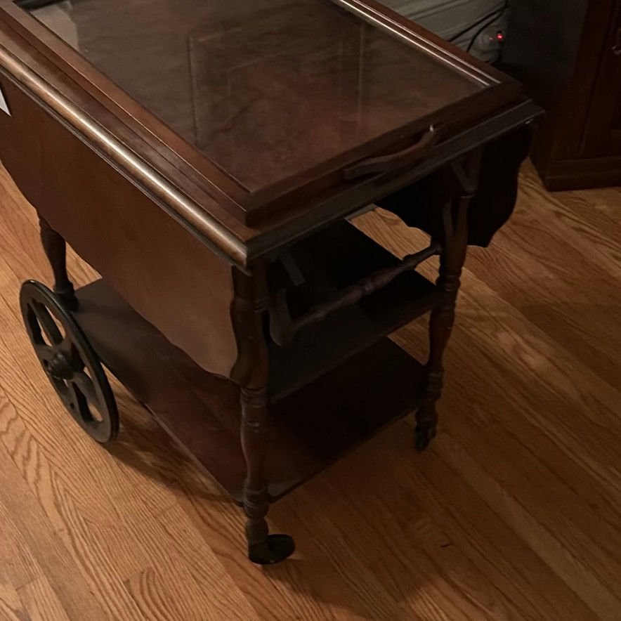 Mahogany Tea Wagon - image 2 of 7