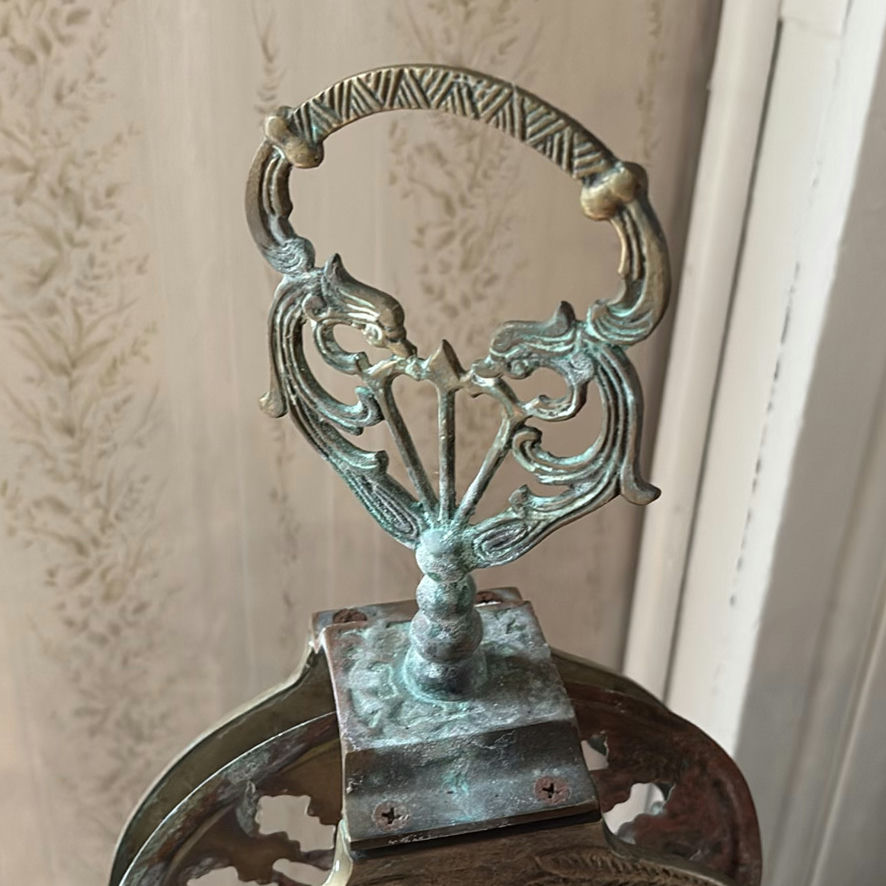 Brass Peacock Fireplace Screen - image 11 of 14