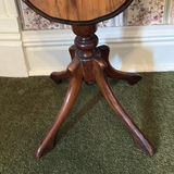 Oak oval-top pedestal table with matching two-tier shelf - thumbnail 8 of 15