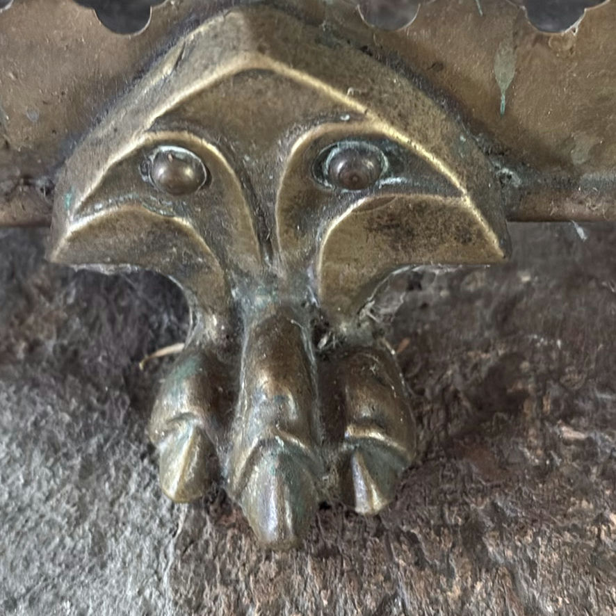 Antique Brass Fireplace Fender - image 5 of 15