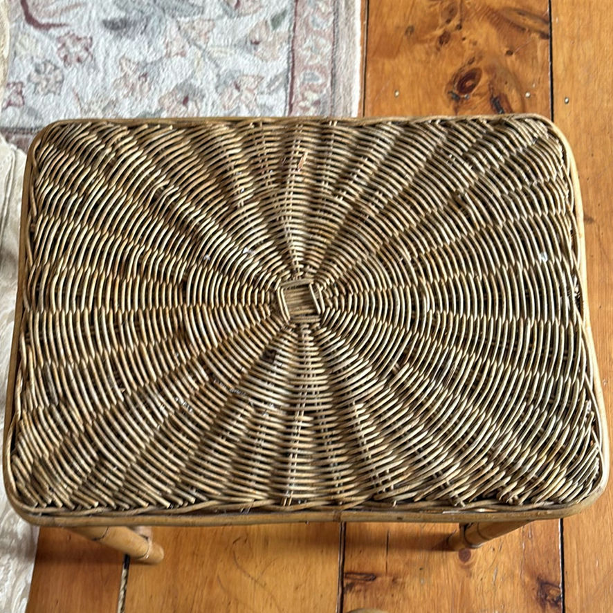Vintage Wicker & Bamboo Side Tables - image 5 of 12