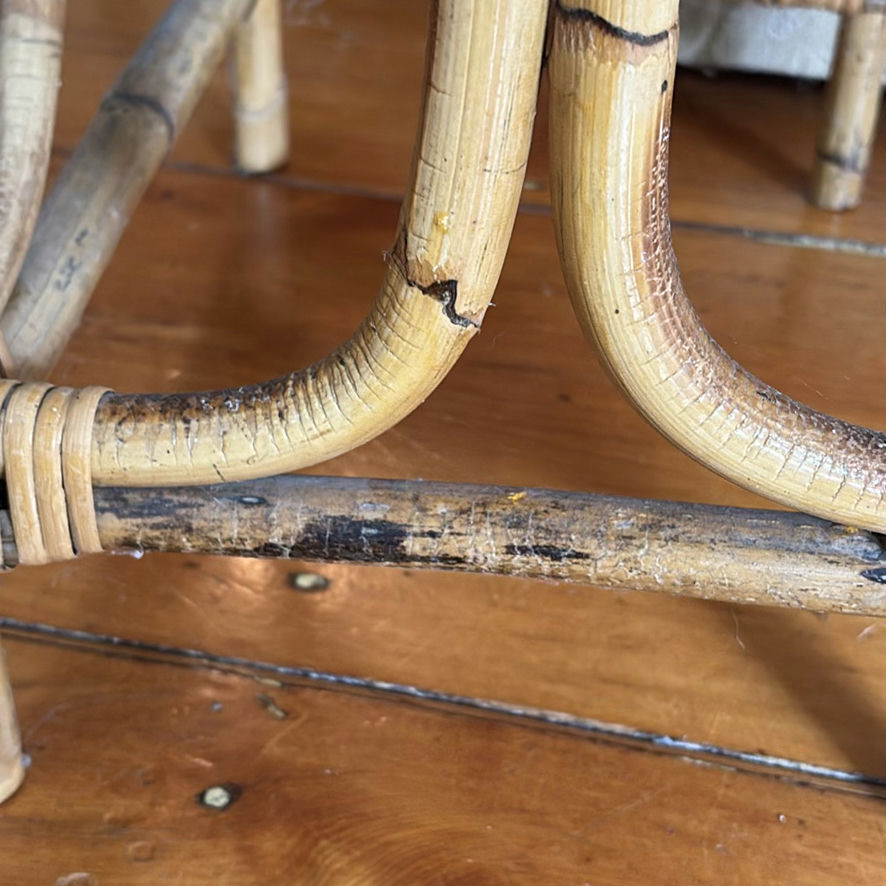 Vintage Wicker & Bamboo Side Tables - image 12 of 12