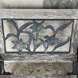 Two Cast Iron Bench Chairs - thumbnail 4 of 11