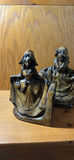 Vintage Bronze Horse Bookends; Plaster Victorian Style Bookends - thumbnail 8 of 13