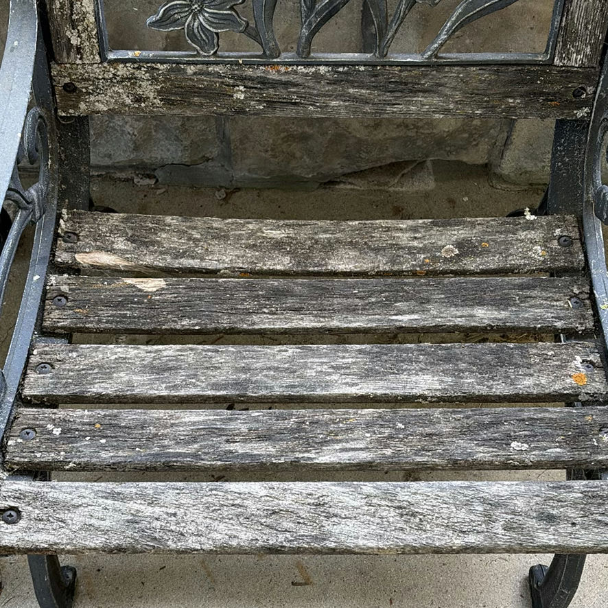 Two Cast Iron Bench Seats - image 9 of 9