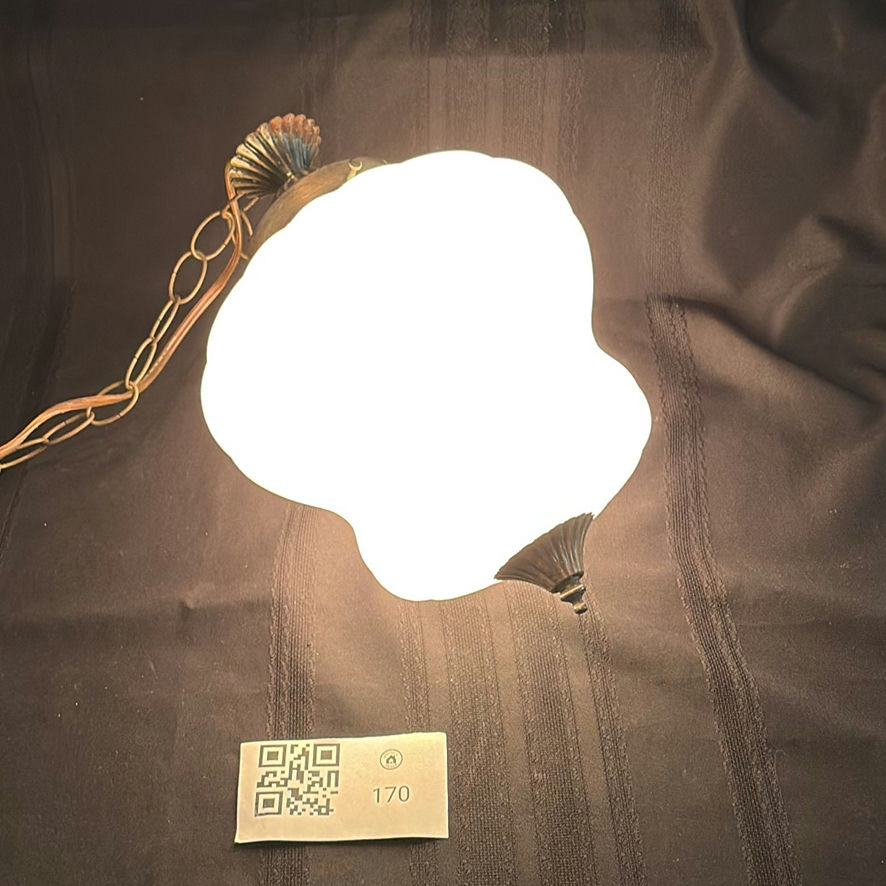 Vintage Swag Lamp With Glass Globe - image 10 of 10