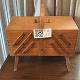 Wooden Sewing Basket and Knitting Supplies - thumbnail 3 of 10