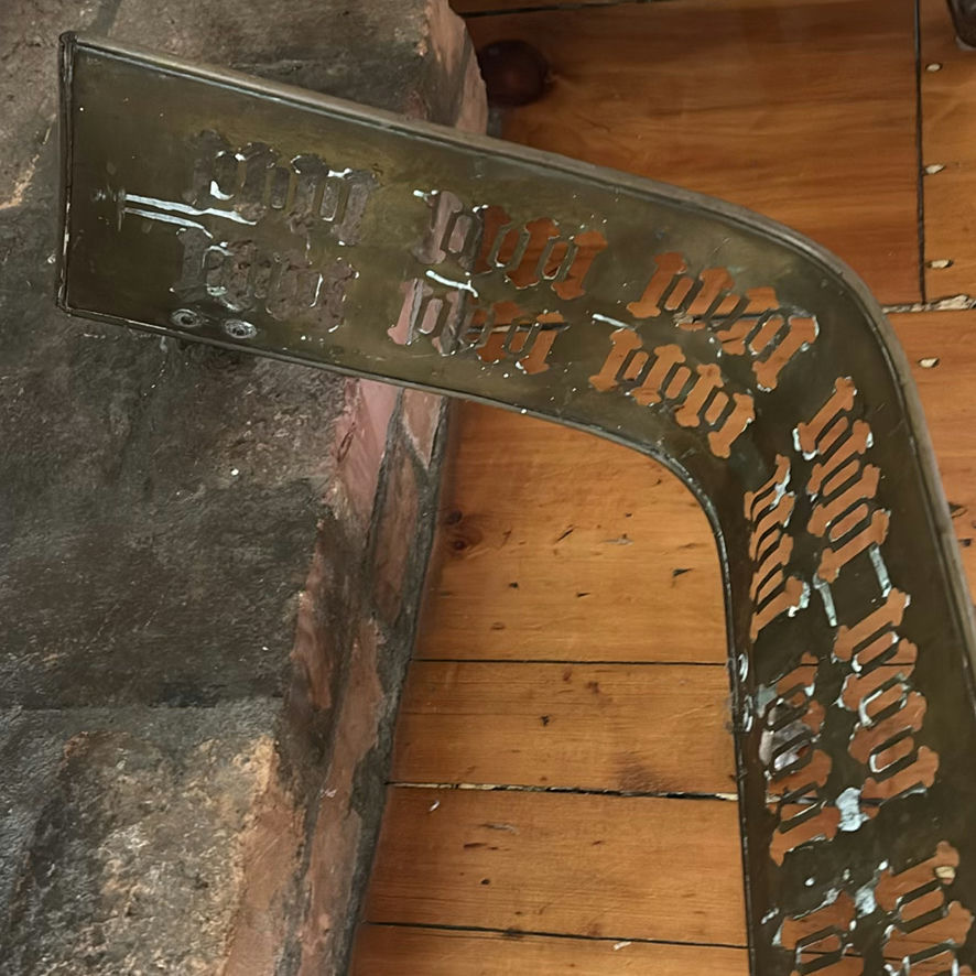 Antique Brass Fireplace Fender - image 10 of 15